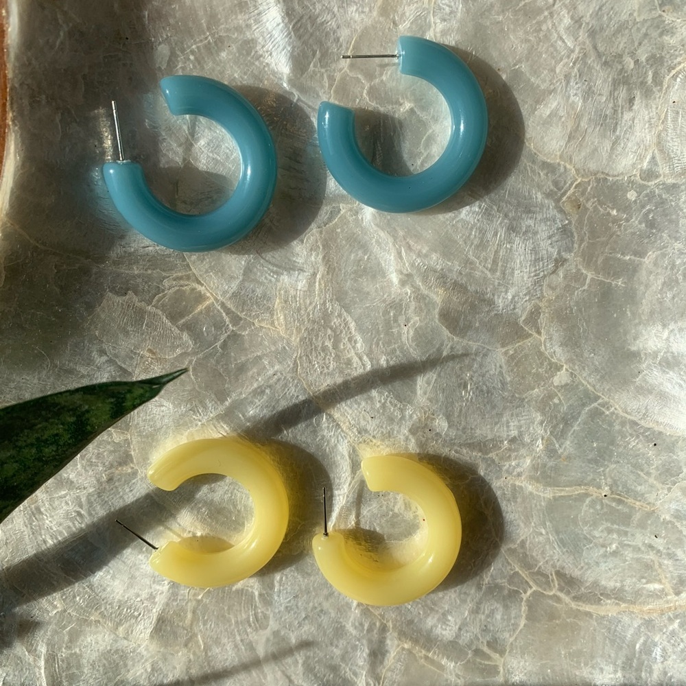 2 PACK Hoop earrings summery